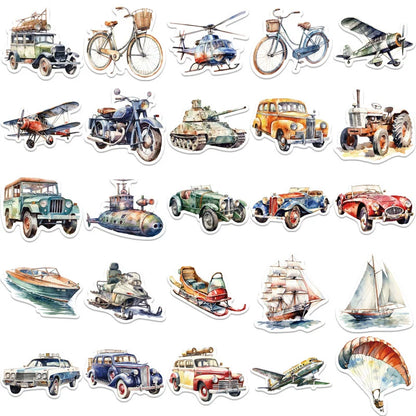 Transportation Through The Eras Watercolor Bundle