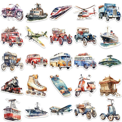 Transportation Through The Eras Watercolor Bundle