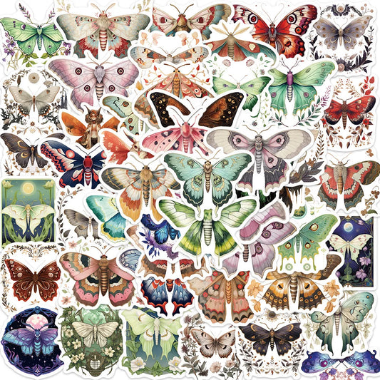 Vintage Moth Sticker Bundle