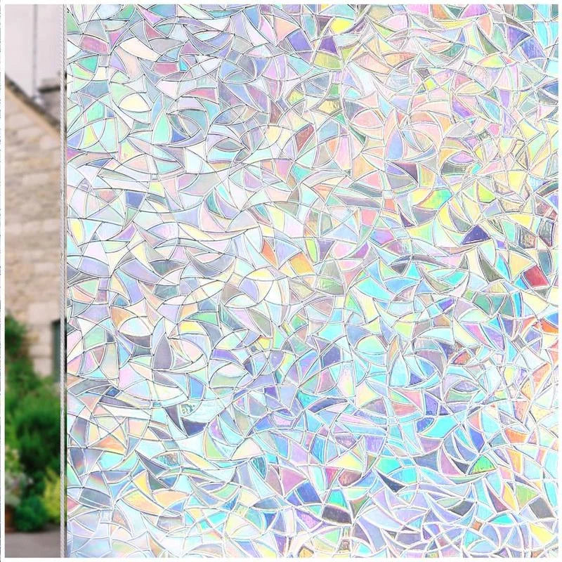 3D Rainbow Effect Self-Adhesive Window  Privacy Film