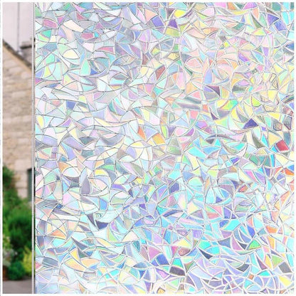 3D Rainbow Effect Self-Adhesive Window  Privacy Film