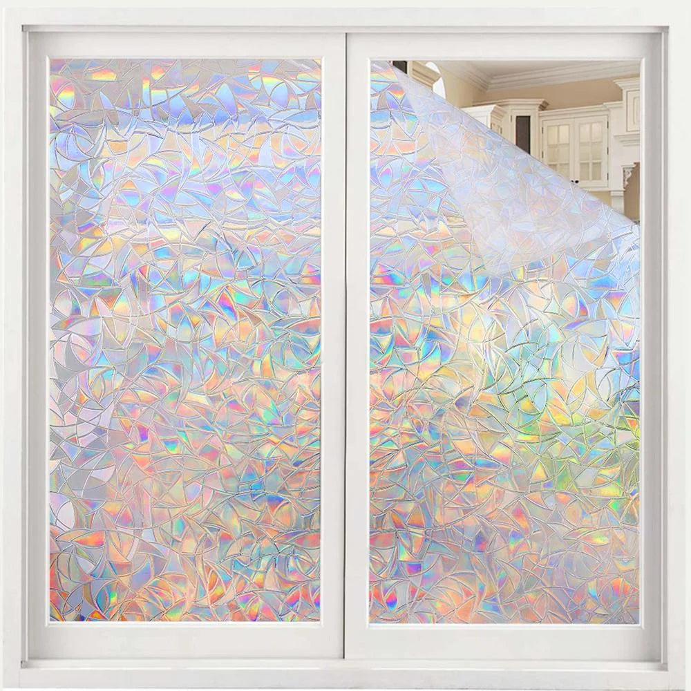 3D Rainbow Effect Self-Adhesive Window  Privacy Film