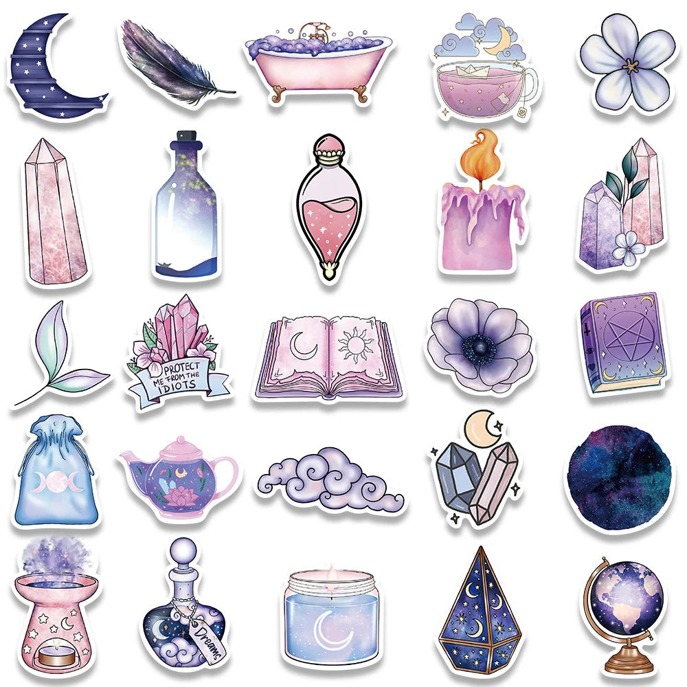 Witch Moon Magic And Crystals Sticker Bundle