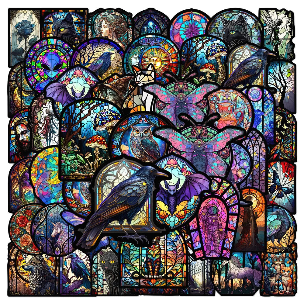 Gothic Stained Glass Sticker Bundle