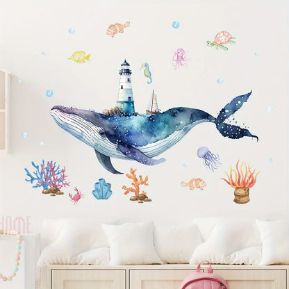 Marine Whale Beacon Wall Decal