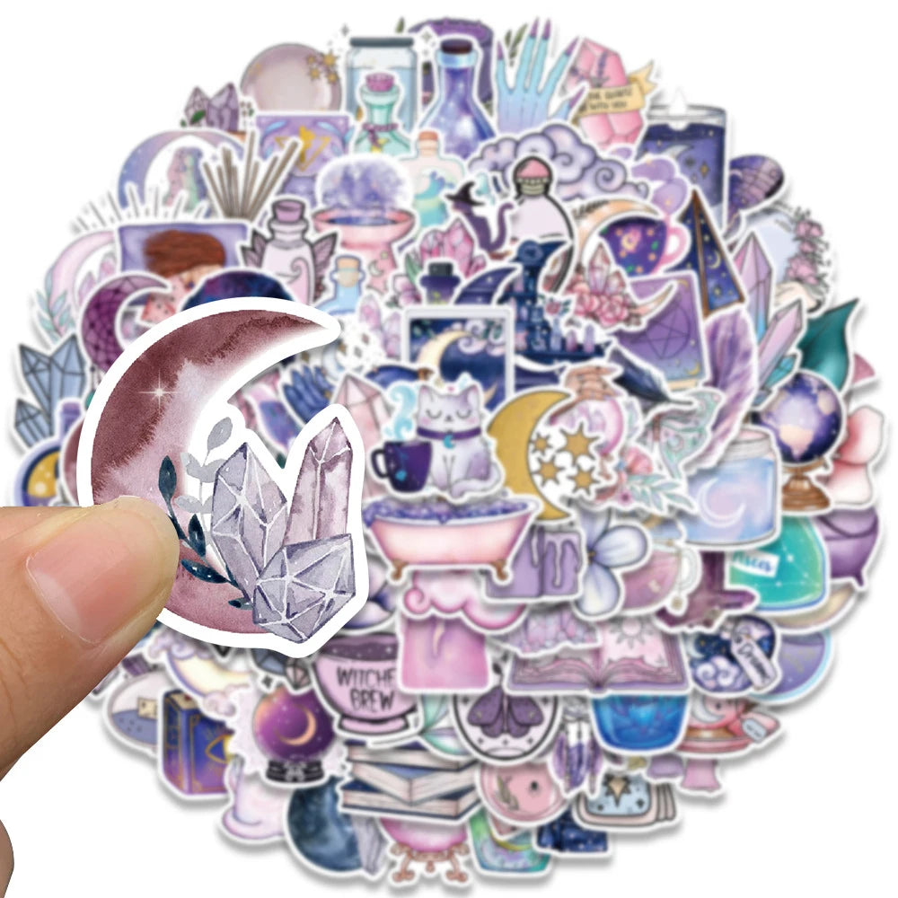 Witch Moon Magic And Crystals Sticker Bundle