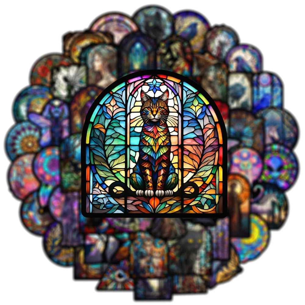 Gothic Stained Glass Sticker Bundle