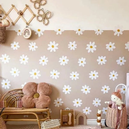 Boho Daisy Flowers Wall Decal