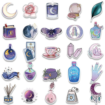 Witch Moon Magic And Crystals Sticker Bundle