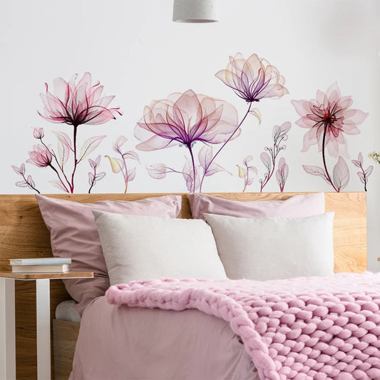 Creative Pink Floral Wall Decal