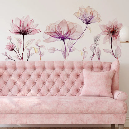 Creative Pink Floral Wall Decal